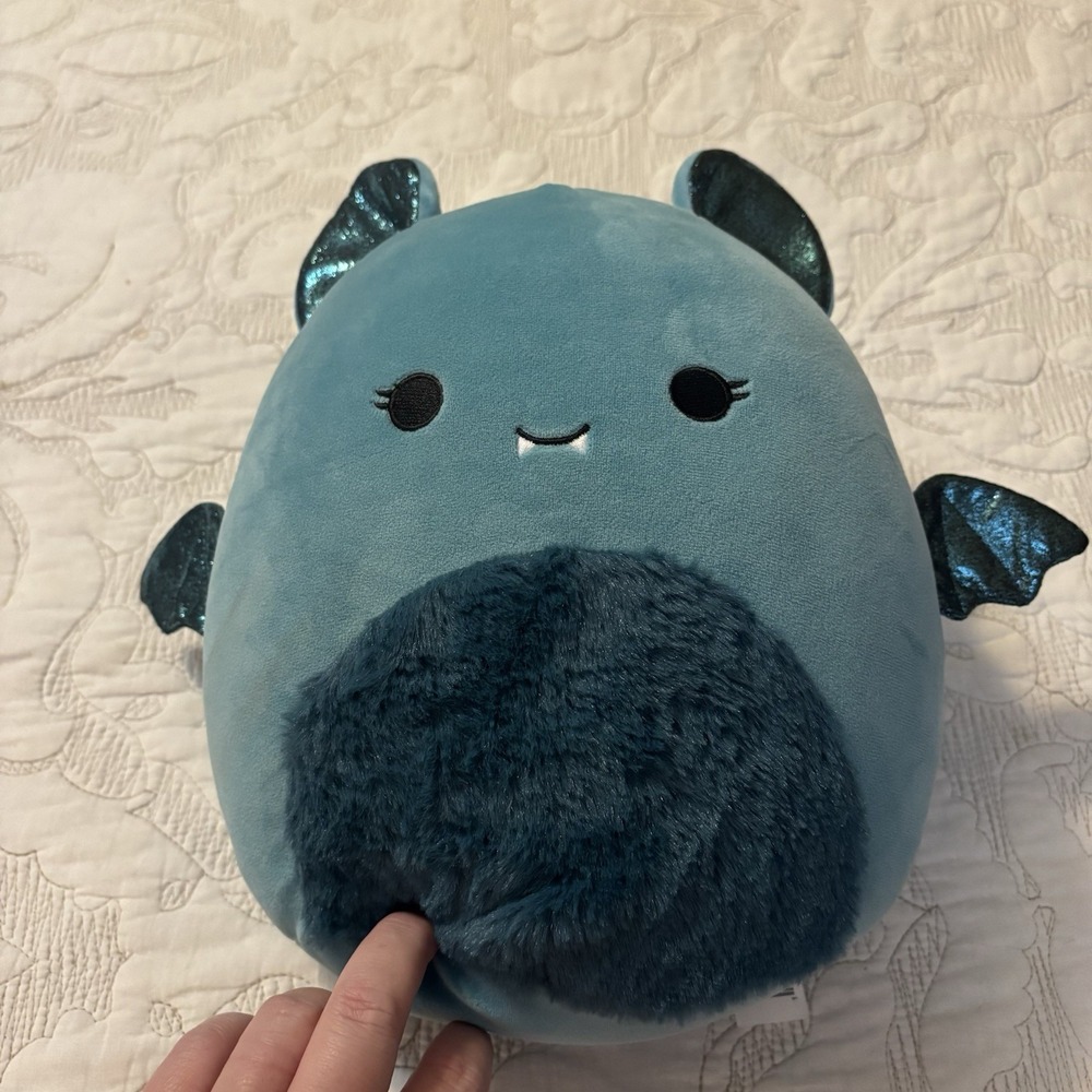 Squishmallow 8" Lucasta Bat Soft Teal Foil Ears‎ Wings Halloween Plush RARE